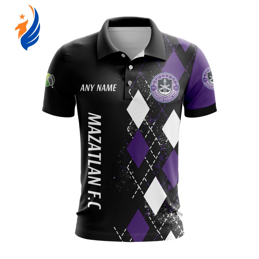 LIGA MX Mazatlan F.C Personalized Name Polo Design Gift for Men Women LIGA MX Mazatlan F.C Personalized Name Polo Design Gift for Men Women