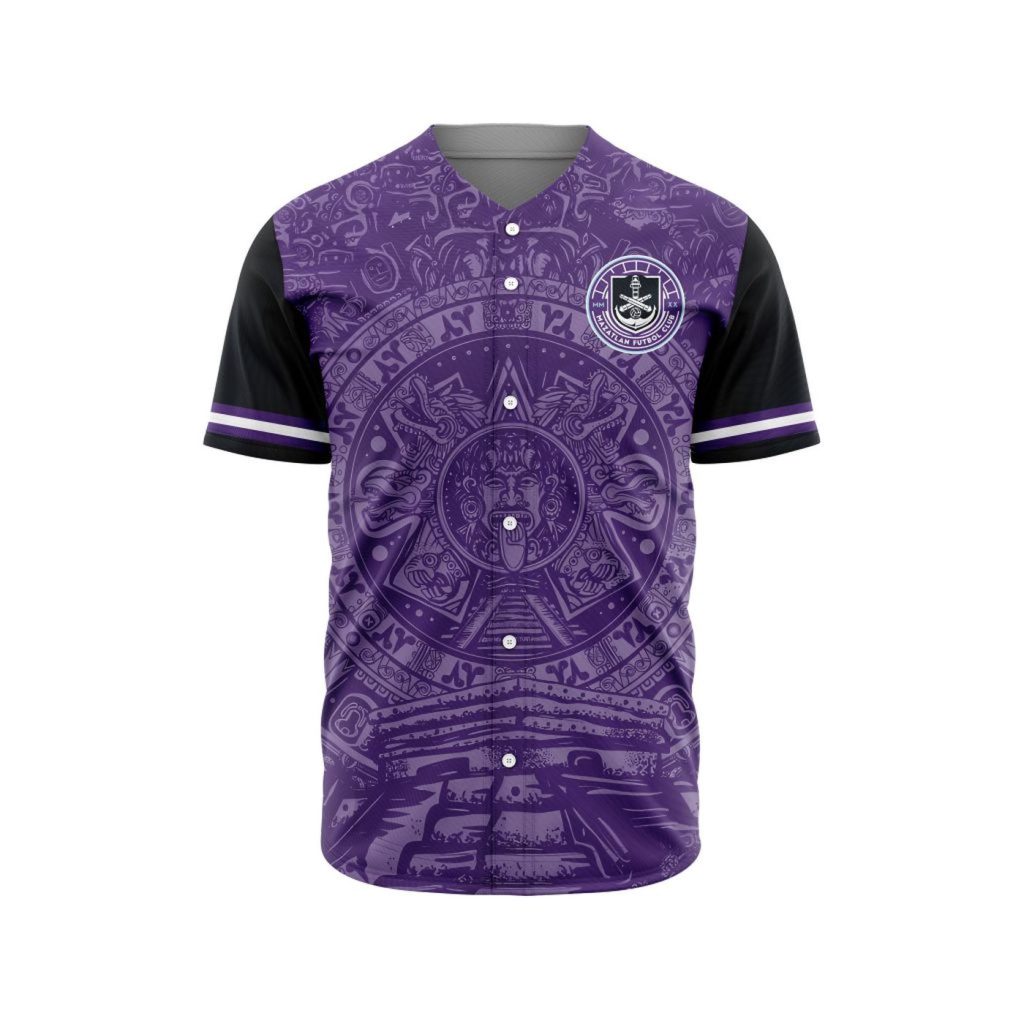 LIGA MX Mazatlan F.C Special Aztec Design Baseball Jersey Gift for Men Women LIGA MX Mazatlan F.C Special Aztec Design Baseball Jersey Gift for Men Women