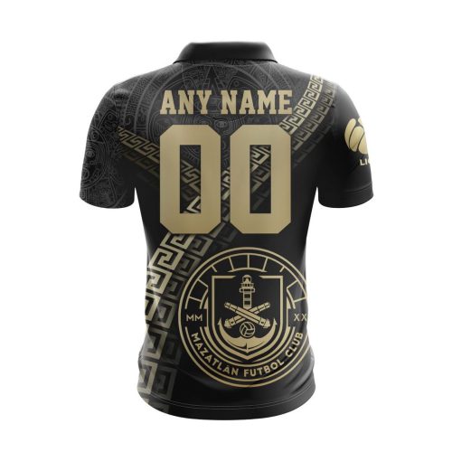 LIGA MX Mazatlan F.C Special Black And Gold Design Polo