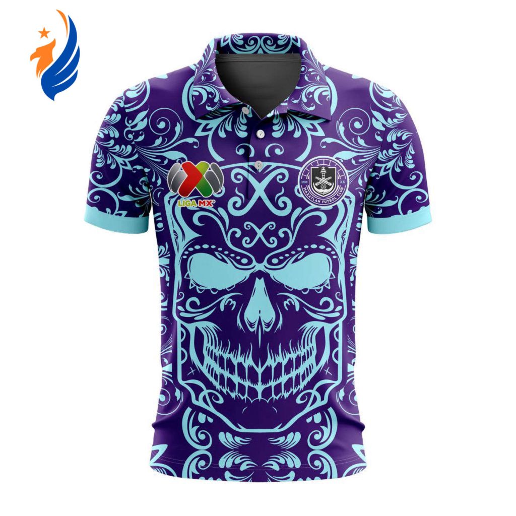 LIGA MX Mazatlan F.C Special Dia De Muertos Design Polo Gift for Men Women LIGA MX Mazatlan F.C Special Dia De Muertos Design Polo Gift for Men Women