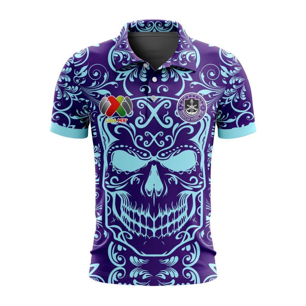 LIGA MX Mazatlan F.C Special Dia De Muertos Design Polo Gift for Men Women LIGA MX Mazatlan F.C Special Dia De Muertos Design Polo Gift for Men Women