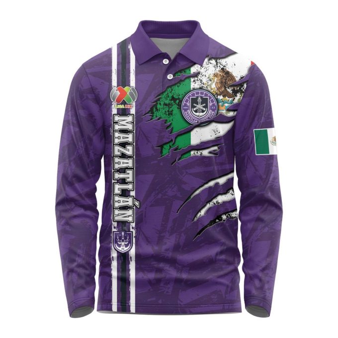 LIGA MX Mazatlan F.C Special Long Sleeve Polo Design Kits Gift for Men Women 3d Printed Hoodie