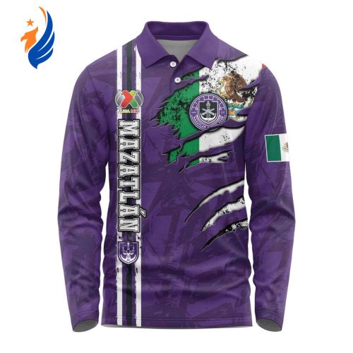 LIGA MX Mazatlan F.C Special Long Sleeve Polo Design Kits Gift for Men Women 3d Printed Hoodie