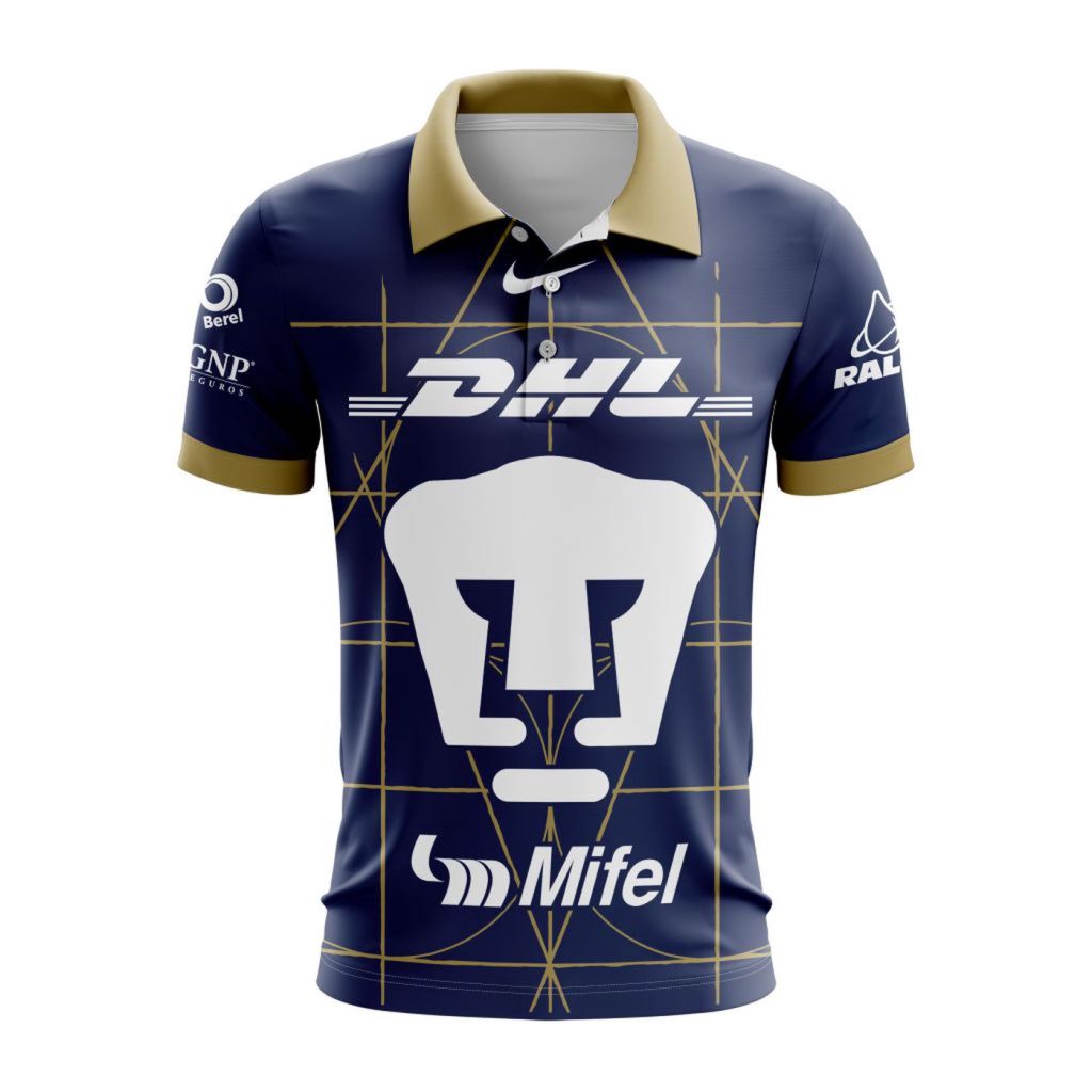 LIGA MX Pumas UNAM Personalized 2025 Away Polo LIGA MX Pumas UNAM Personalized 2025 Away Polo