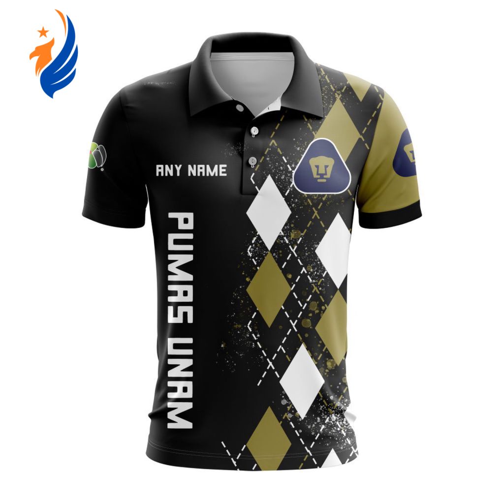 LIGA MX Pumas UNAM Personalized Name Polo Design Gift for Men Women LIGA MX Pumas UNAM Personalized Name Polo Design Gift for Men Women