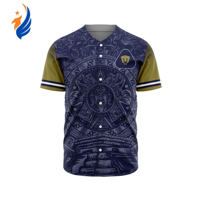 LIGA MX Pumas UNAM Special Aztec Design Baseball Jersey Gift for Men Women