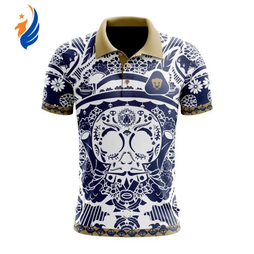 LIGA MX Pumas UNAM Special Dia De Muertos Design Polo Gift for Men Women