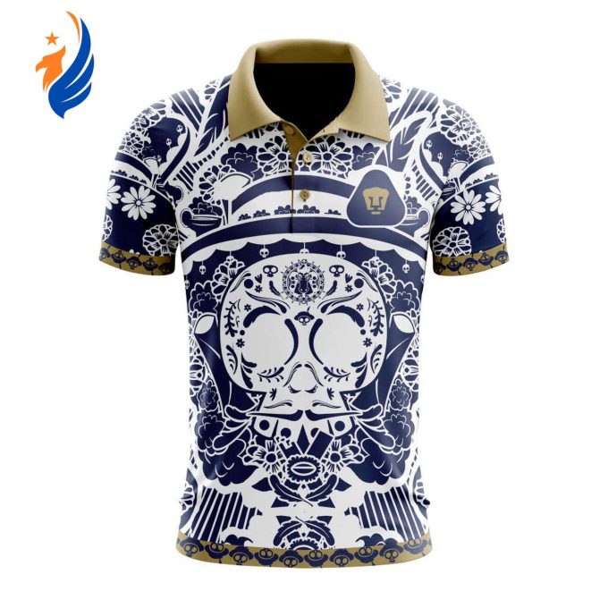LIGA MX Pumas UNAM Special Dia De Muertos Design Polo Gift for Men Women LIGA MX Pumas UNAM Special Dia De Muertos Design Polo Gift for Men Women