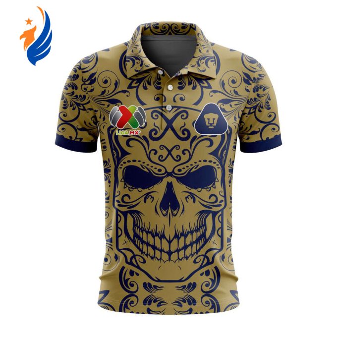 LIGA MX Pumas UNAM Special Dia De Muertos Design Polo Gift for Men Women LIGA MX Pumas UNAM Special Dia De Muertos Design Polo Gift for Men Women