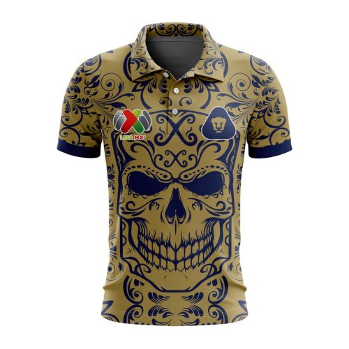 LIGA MX Pumas UNAM Special Dia De Muertos Design Polo Gift for Men Women