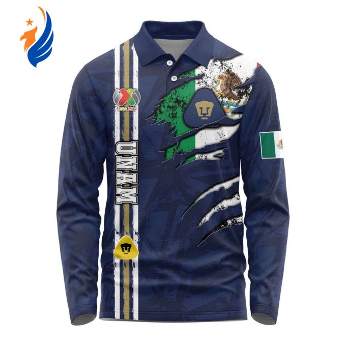 LIGA MX Pumas UNAM Special Long Sleeve Polo Design Kits Gift for Men Women 3d Printed Hoodie