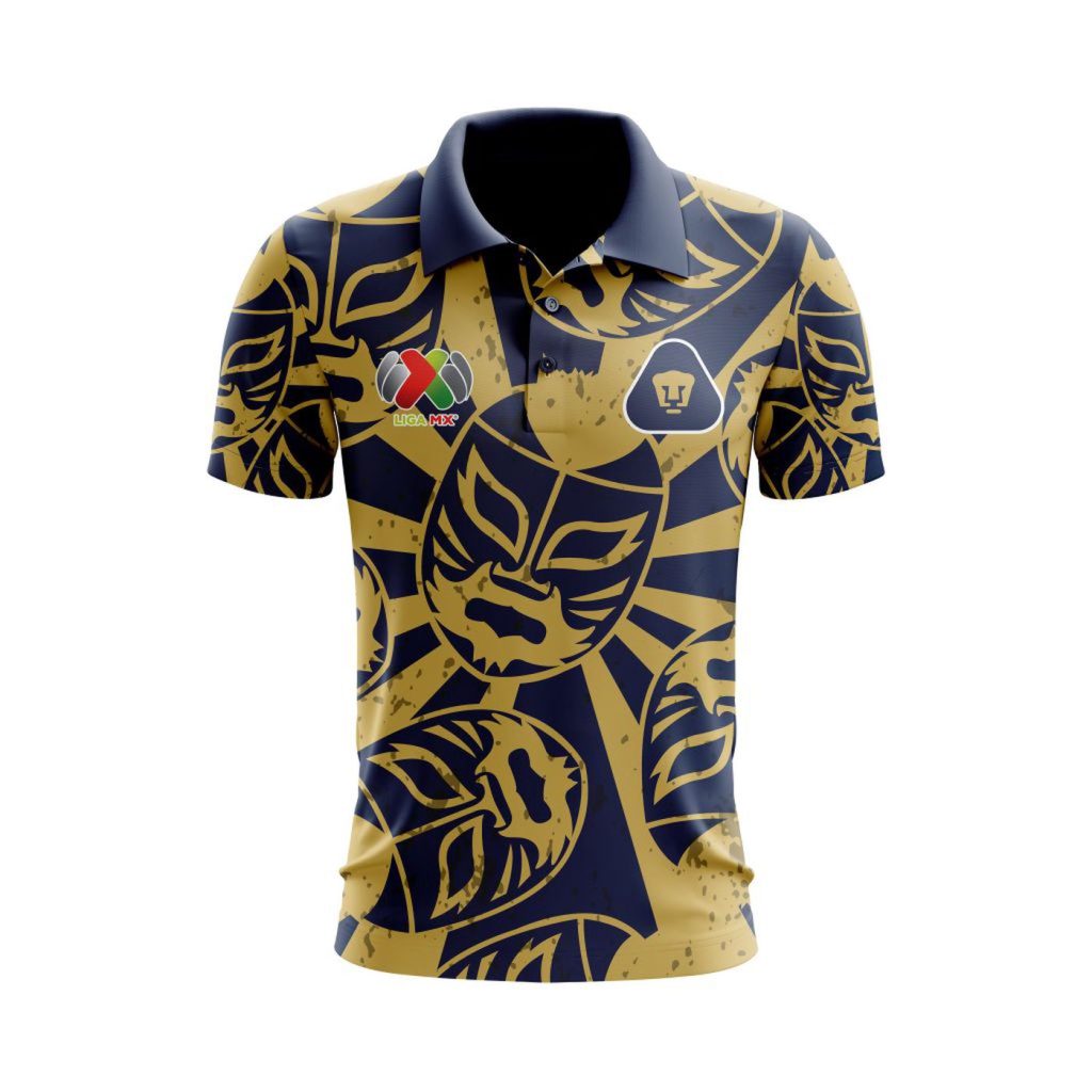 LIGA MX Pumas UNAM Special Lucha Libre Design Polo Gift for Men Women LIGA MX Pumas UNAM Special Lucha Libre Design Polo Gift for Men Women