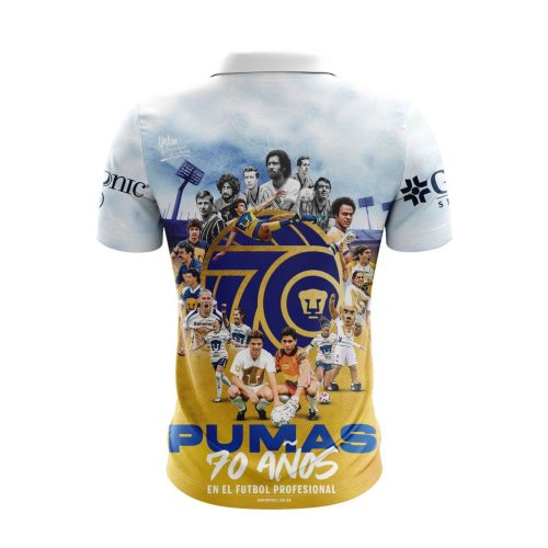 LIGA MX Pumas UNAM Speical 70th Anniversary Design Polo