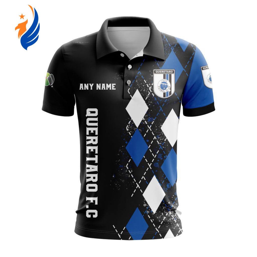 LIGA MX Queretaro F.C Personalized Name Polo Design Gift for Men Women LIGA MX Queretaro F.C Personalized Name Polo Design Gift for Men Women