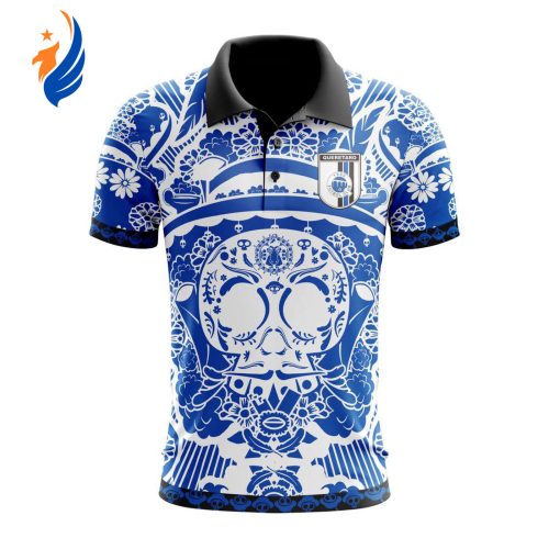 LIGA MX Queretaro F.C Special Dia De Muertos Design Polo Gift for Men Women