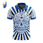 LIGA MX Queretaro F.C Special Dia De Muertos Design Polo Gift for Men Women LIGA MX Queretaro F.C Special Dia De Muertos Design Polo Gift for Men Women