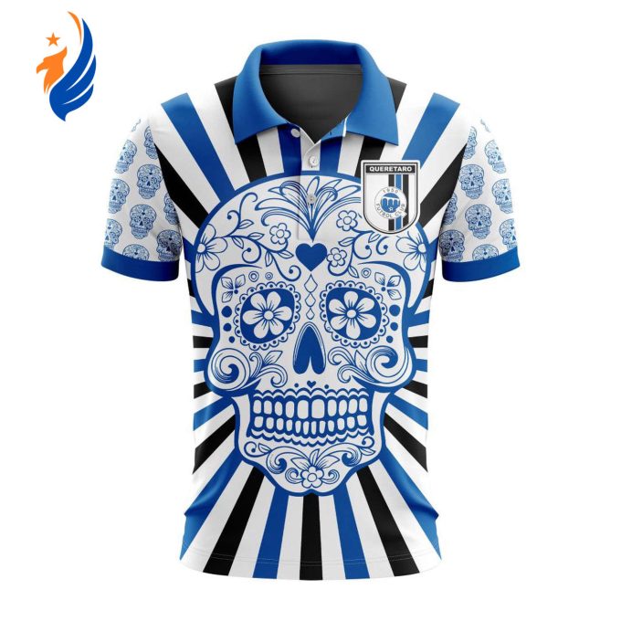 LIGA MX Queretaro F.C Special Dia De Muertos Design Polo Gift for Men Women LIGA MX Queretaro F.C Special Dia De Muertos Design Polo Gift for Men Women