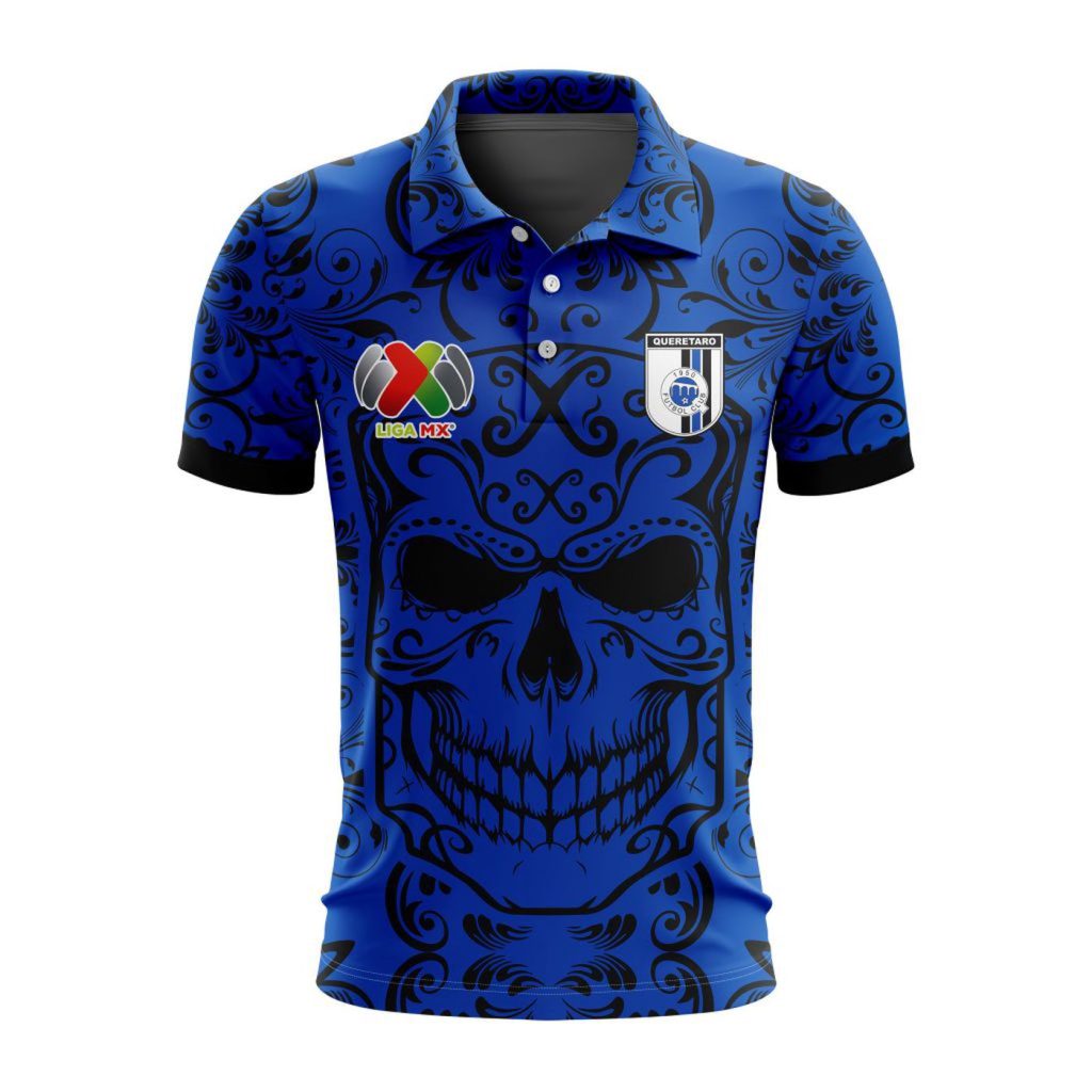 LIGA MX Queretaro F.C Special Dia De Muertos Design Polo Gift for Men Women LIGA MX Queretaro F.C Special Dia De Muertos Design Polo Gift for Men Women
