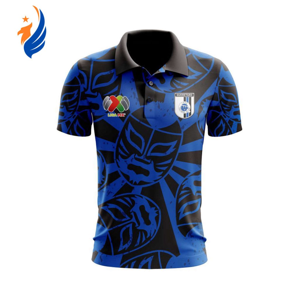 LIGA MX Queretaro F.C Special Lucha Libre Design Polo Gift for Men Women LIGA MX Queretaro F.C Special Lucha Libre Design Polo Gift for Men Women