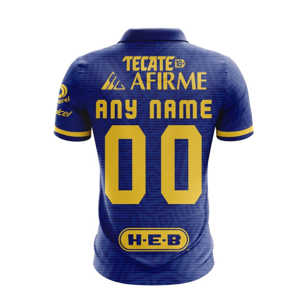LIGA MX Tigres UANL 2023 – 2024 Away Aztec Design Polo LIGA MX Tigres UANL 2023 – 2024 Away Aztec Design Polo