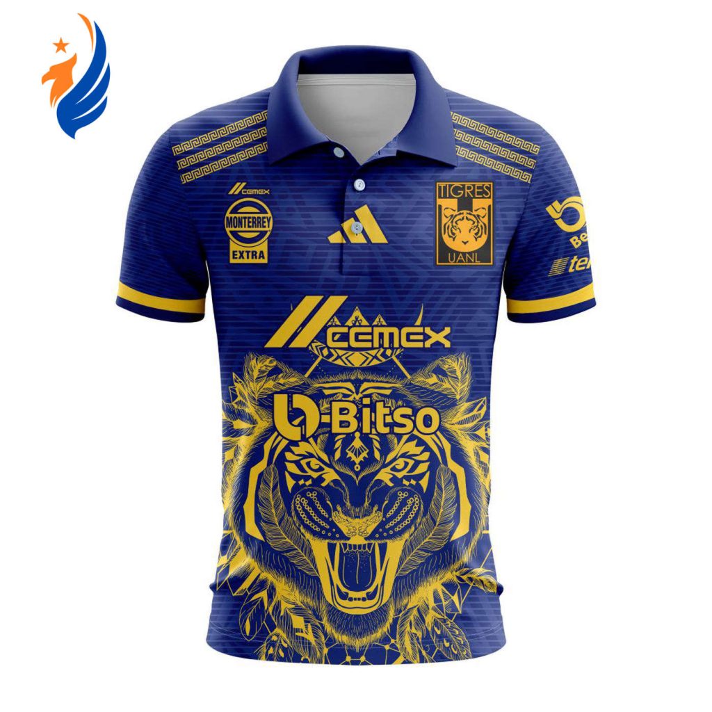 LIGA MX Tigres UANL 2023 – 2024 Away Aztec Design Polo LIGA MX Tigres UANL 2023 – 2024 Away Aztec Design Polo