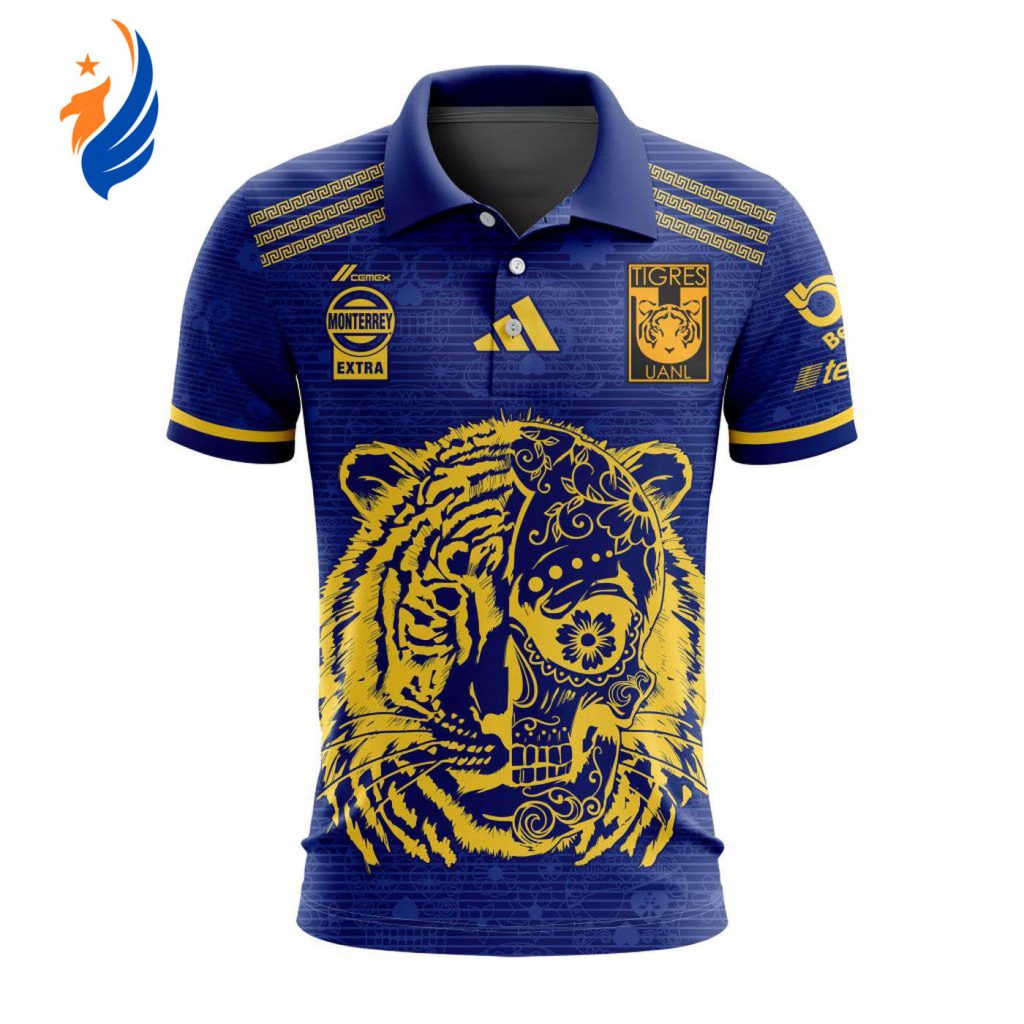 LIGA MX Tigres UANL 2023 – 2024 Away Dia De Muertos Design Polo LIGA MX Tigres UANL 2023 – 2024 Away Dia De Muertos Design Polo