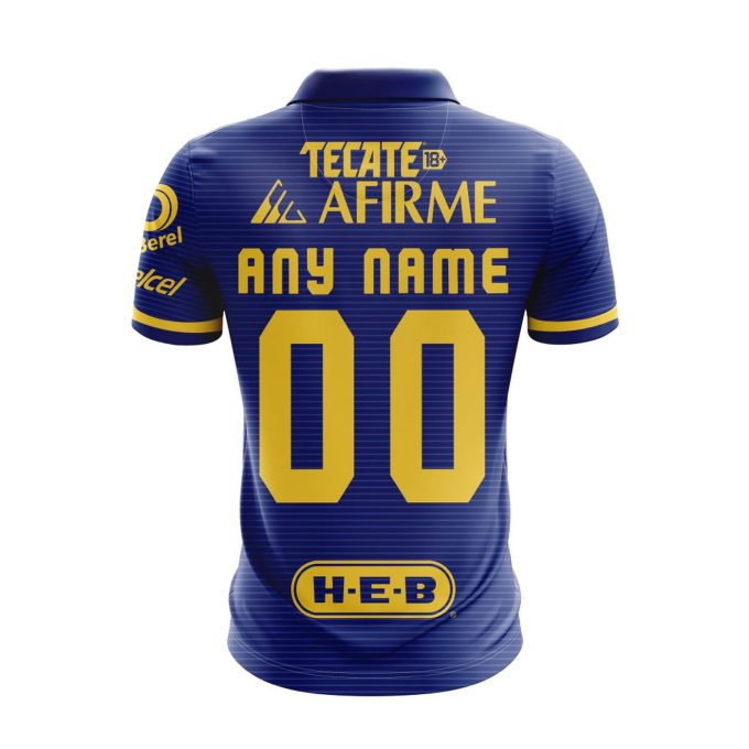 LIGA MX Tigres UANL 2023 – 2024 Away Kits Polo 3d Printed Hoodie