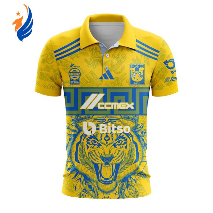 LIGA MX Tigres UANL 2023-2024 Home Aztec Design Polo
