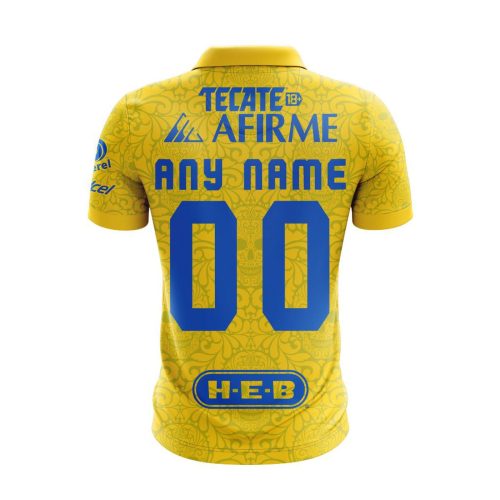 LIGA MX Tigres UANL 2023 – 2024 Home Dia De Muertos Design Polo