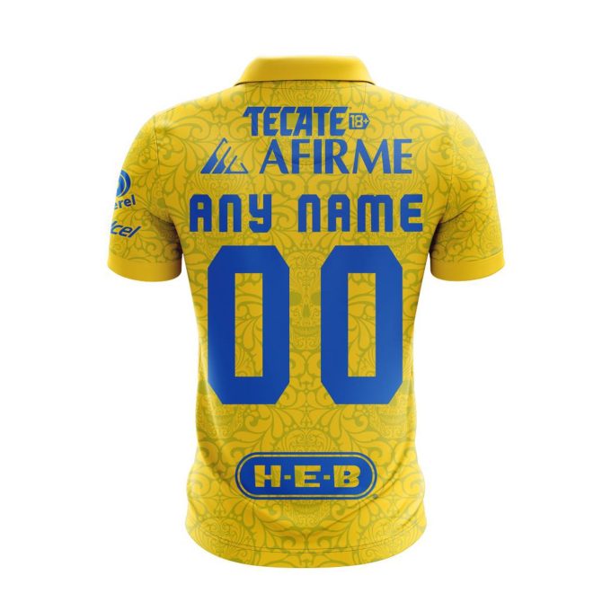 LIGA MX Tigres UANL 2023 – 2024 Home Dia De Muertos Design Polo