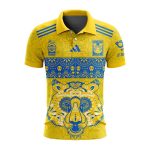 LIGA MX Tigres UANL 2023 – 2024 Home Dia De Muertos Design Polo LIGA MX Tigres UANL 2023 – 2024 Home Dia De Muertos Design Polo