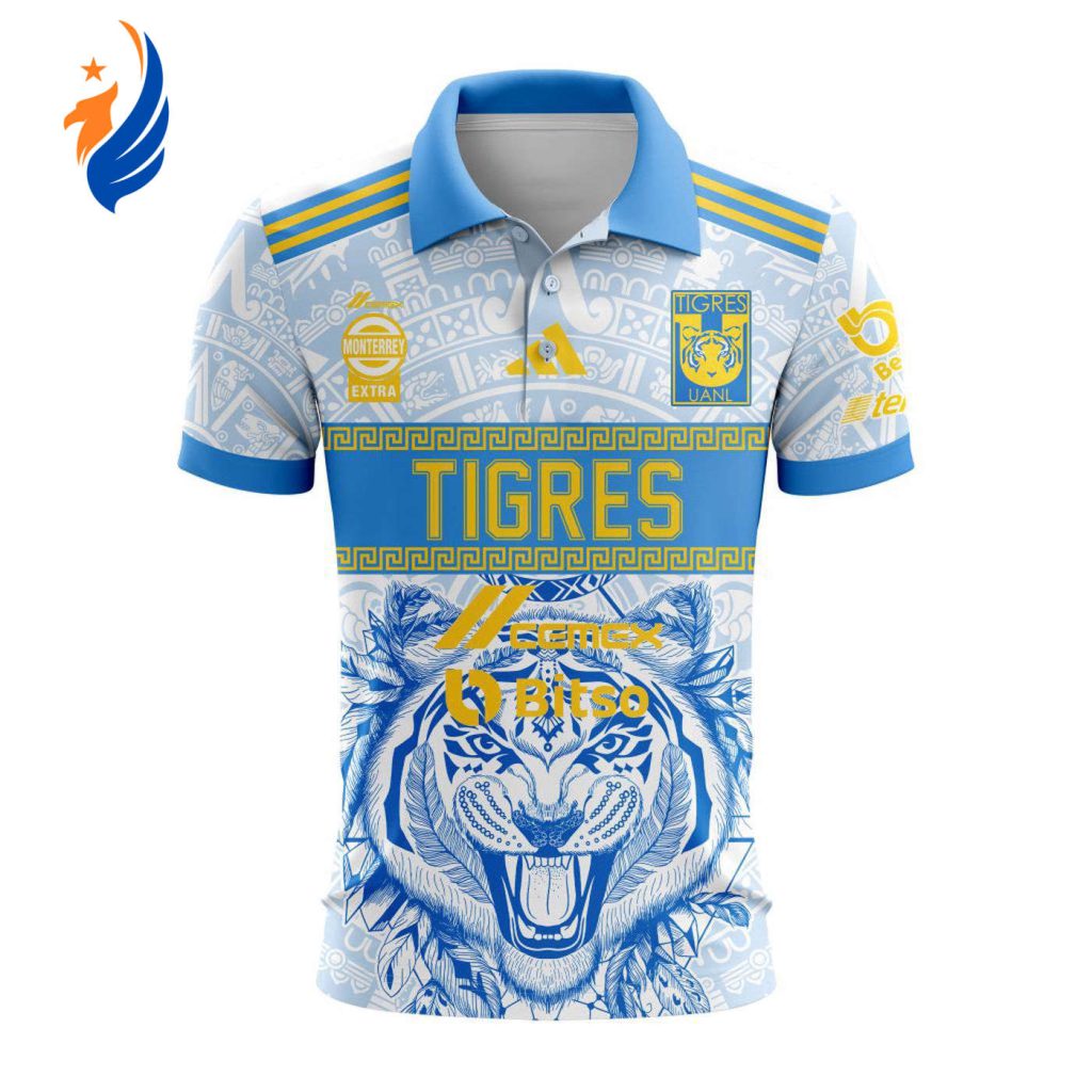 LIGA MX Tigres UANL 2023-2024 Third Aztec Design Polo LIGA MX Tigres UANL 2023-2024 Third Aztec Design Polo