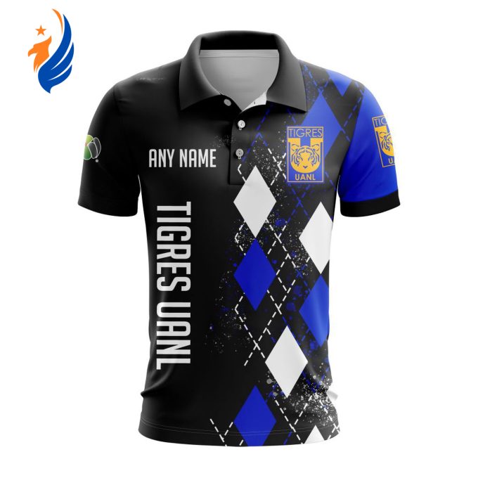 LIGA MX Tigres UANL Personalized Name Polo Design Gift for Men Women LIGA MX Tigres UANL Personalized Name Polo Design Gift for Men Women