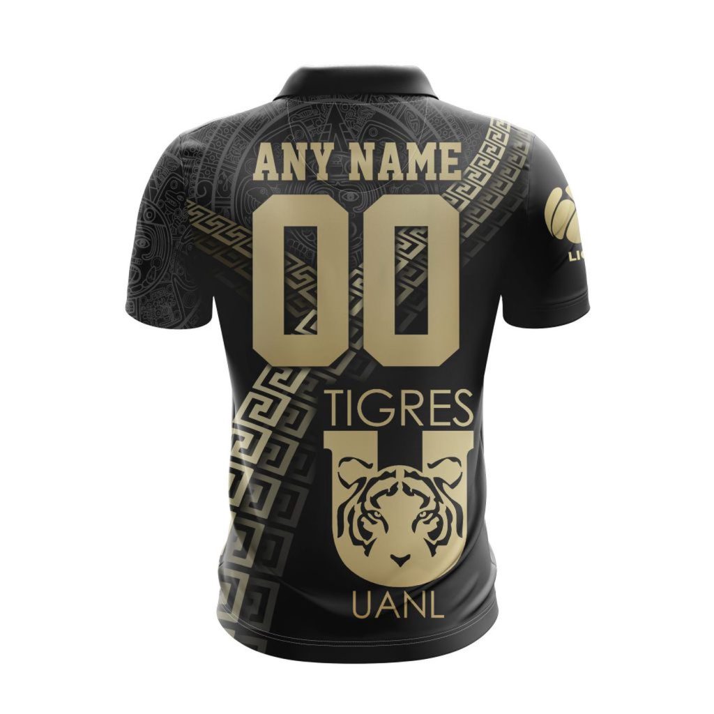 LIGA MX Tigres UANL Special Black And Gold Design Polo LIGA MX Tigres UANL Special Black And Gold Design Polo