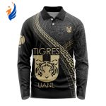LIGA MX Tigres UANL Special Black And Gold Long Sleeve Polo Design Gift for Men Women