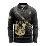 LIGA MX Tigres UANL Special Black And Gold Long Sleeve Polo Design Gift for Men Women