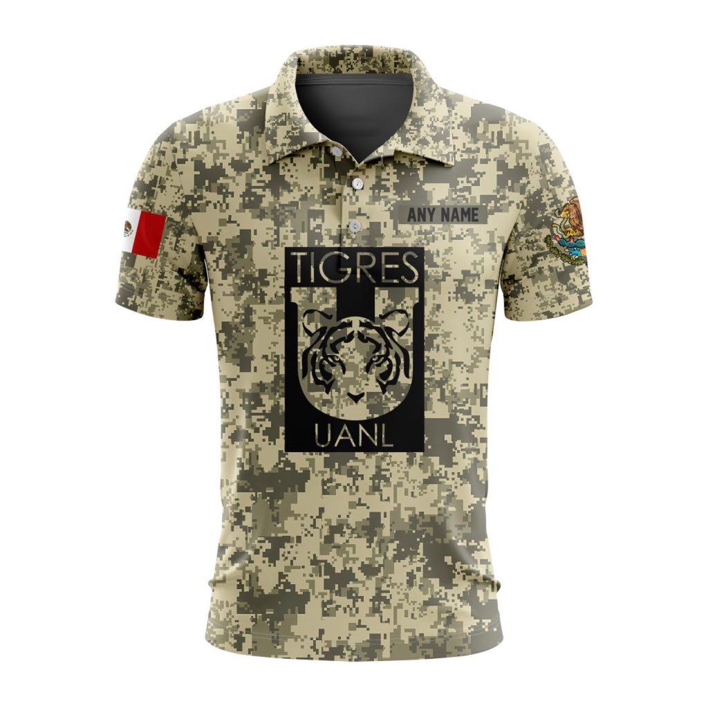 LIGA MX Tigres UANL Special Camo Design Polo Gift for Men Women LIGA MX Tigres UANL Special Camo Design Polo Gift for Men Women