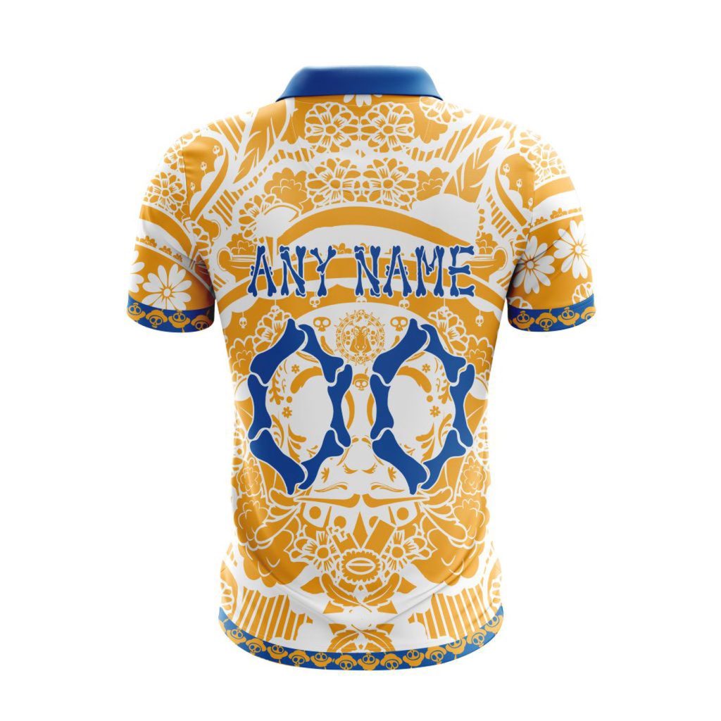 LIGA MX Tigres UANL Special Dia De Muertos Design Polo Gift for Men Women LIGA MX Tigres UANL Special Dia De Muertos Design Polo Gift for Men Women