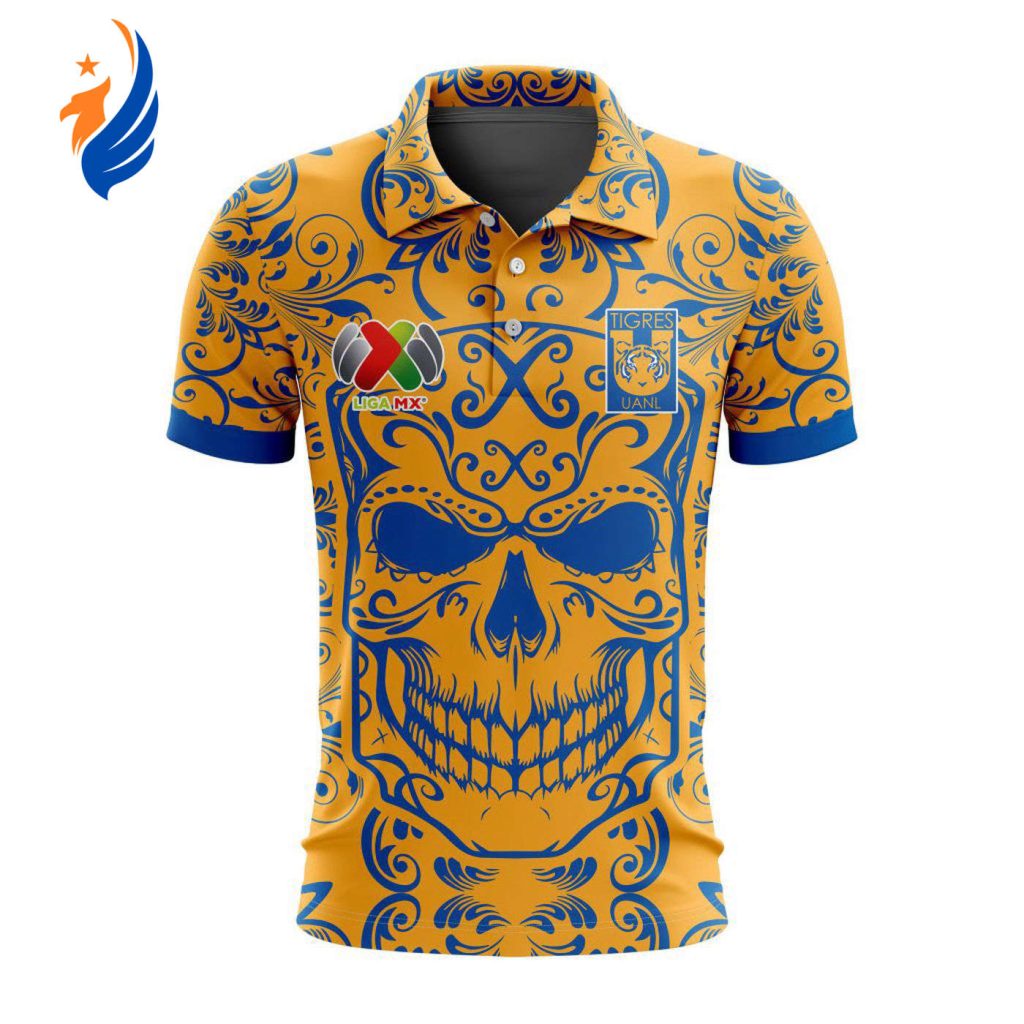 LIGA MX Tigres UANL Special Dia De Muertos Design Polo Gift for Men Women LIGA MX Tigres UANL Special Dia De Muertos Design Polo Gift for Men Women