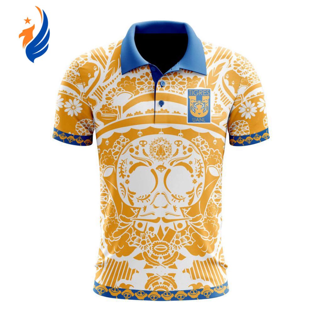 LIGA MX Tigres UANL Special Dia De Muertos Design Polo Gift for Men Women LIGA MX Tigres UANL Special Dia De Muertos Design Polo Gift for Men Women