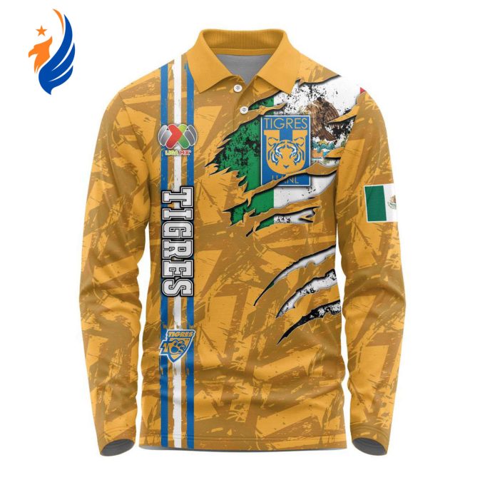 LIGA MX Tigres UANL Special Long Sleeve Polo Design Kits Gift for Men Women 3d Printed Hoodie