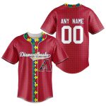 MLB Arizona Diamondbacks Specialized Baseball Jersey Fearless Aganst Autism Gift for Men Women MLB Arizona Diamondbacks Specialized Baseball Jersey Fearless Aganst Autism Gift for Men Women
