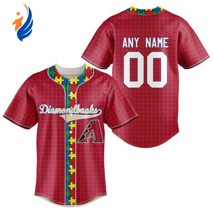 MLB Arizona Diamondbacks Specialized Baseball Jersey Fearless Aganst Autism Gift for Men Women MLB Arizona Diamondbacks Specialized Baseball Jersey Fearless Aganst Autism Gift for Men Women