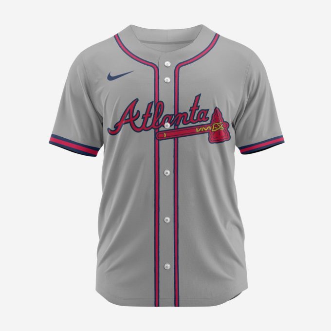 MLB Atlanta Braves Personalized 2024 Road Baseball Jersey