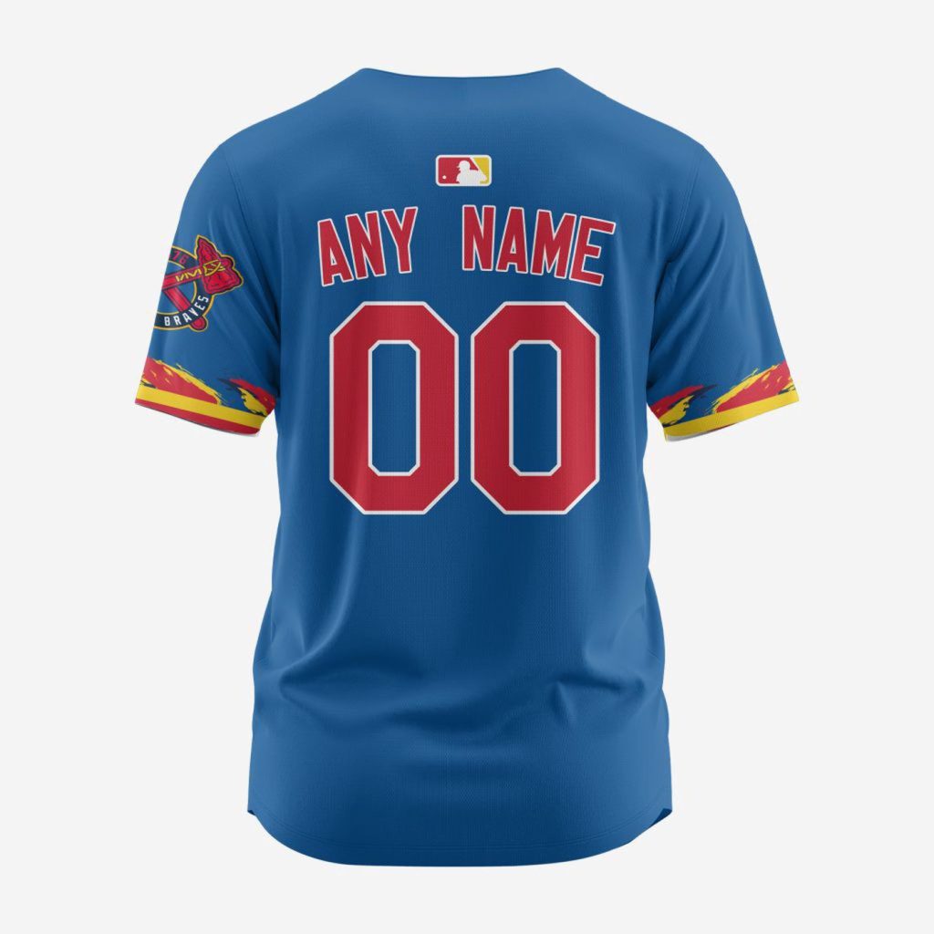 MLB Atlanta Braves Personalized Alternate Design Concept Baseball Jersey 2402 MLB Atlanta Braves Personalized Alternate Design Concept Baseball Jersey 2402