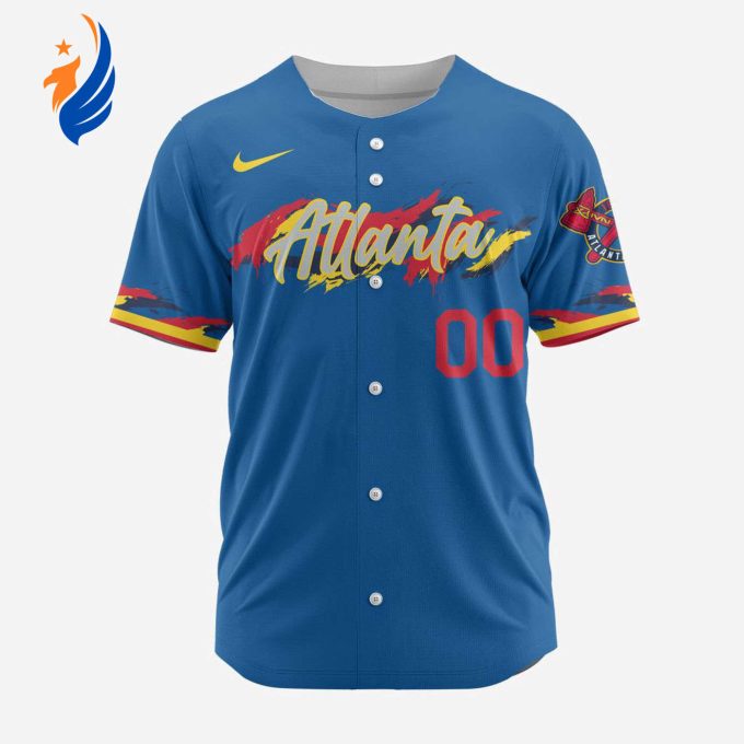 MLB Atlanta Braves Personalized Alternate Design Concept Baseball Jersey 2402