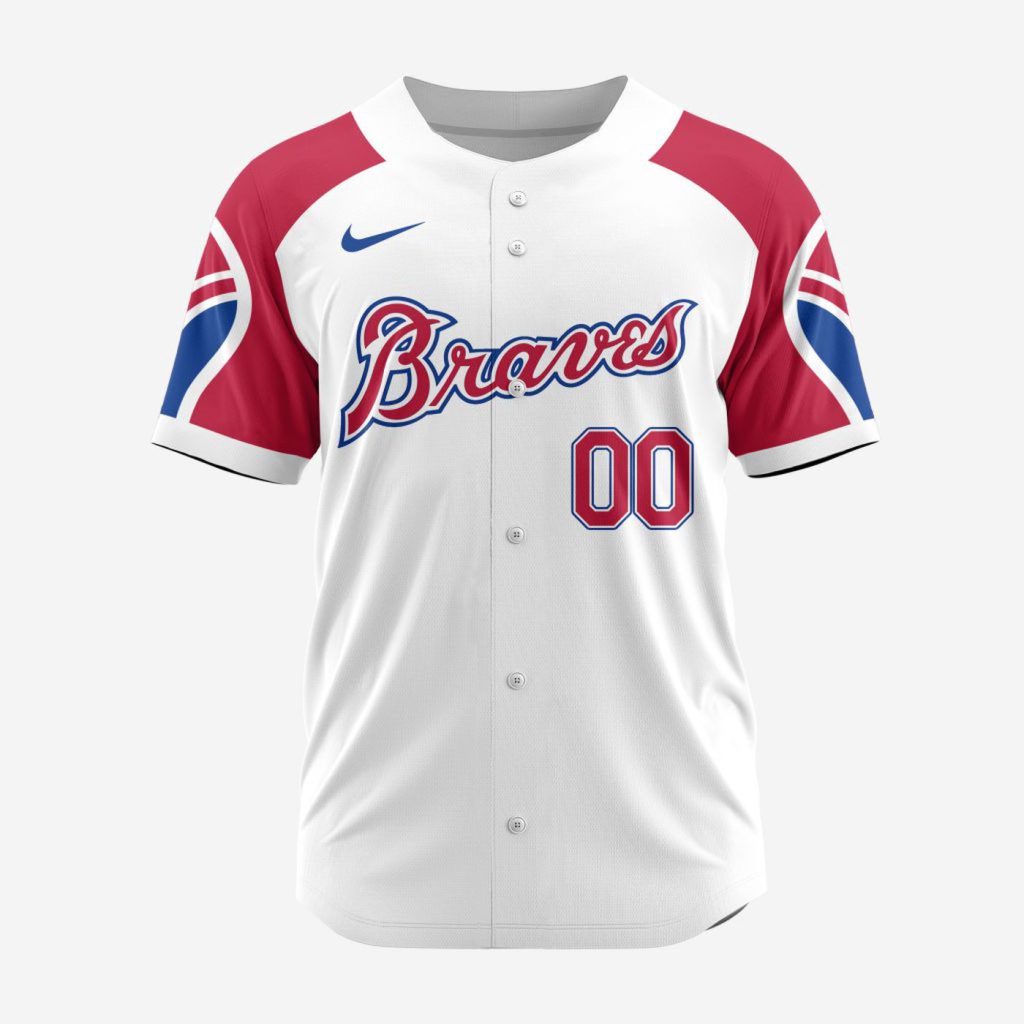 MLB Atlanta Braves Personalized Reverse Retro Concept Design Baseball Jersey MLB Atlanta Braves Personalized Reverse Retro Concept Design Baseball Jersey