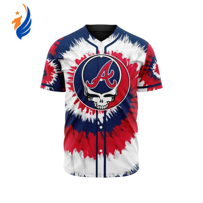 MLB Atlanta Braves Special Grateful Dead Design Baseball Jersey Gift for Men Women MLB Atlanta Braves Special Grateful Dead Design Baseball Jersey Gift for Men Women