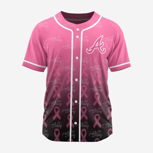 MLB Atlanta Braves Special Pink Design Fight Breast Cancer Baseball Jersey Gift for Men Women