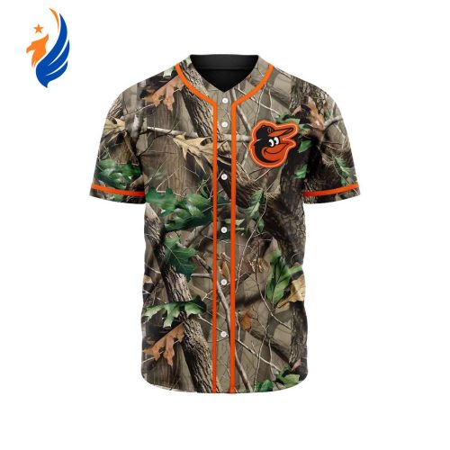 MLB Baltimore Orioles Special Realtree Camo Hunting Baseball Jersey Gift for Men Women